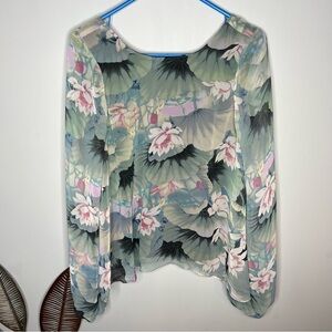 H16 Show Me Your Mumu Water Lily Peta Print Top